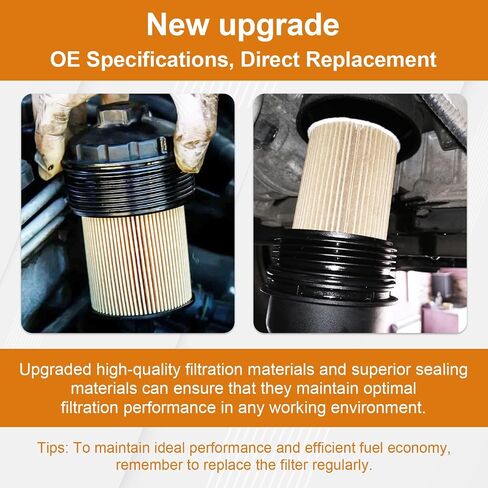 Marsram Fuel Filter Water Separator Set Fits for 2013 2014 2015 2016 2017 2018 Dodge Ram 2500 3500 4500 5500 6.7L Cummins Diesel Turbo Engines, Replace 68197867AA, 68157291AA, 68065608AA in Kuwait