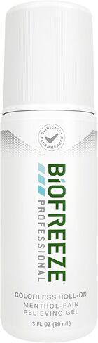 Biofreeze Professional Menthol Roll-On Pain-Relieving Gel 3 FL OZ, Cololess Topical Pain Reliever For Muscles And Joints From Arthritis, Backache, Strains, Bruises, & Sprains (Package May Vary) in Saudi Arabia
