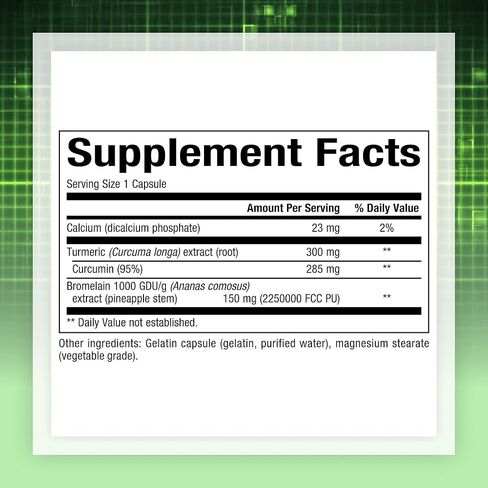Natural Factors, Turmeric & Bromelain 450 mg, Muscle and Joint Support, 180 Capsules in Saudi Arabia