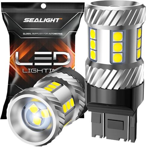 SEALIGHT [2023 New Upgrade] 7440 7443 LED Brake Lights Bulbs, Red Flashing Stop Bulbs, Super Bright T20 W21W 7441 7444 LED Lights with Projector Lenses for Stop Blinker Tail Brake Lights, Pack of 2 in Saudi Arabia