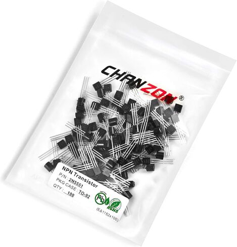 Chanzon 100pcs 2N4401 TO-92 NPN Transistor 0.6A Transistors in Saudi Arabia