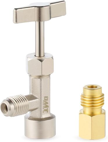 OMT R134a Can Tap, Puncture Style R134a Refrigerant Dispenser with Tank Adapter for 1/4" and 1/2" AC Charging Hoses for Refilling Automotive Truck SUV and Other Air Conditioning Systems in Kuwait