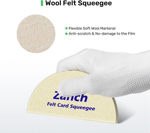 Zanch Wool Felt Squeegee Window Tint Tools Wool Soft Card Squeege for Vinyl, Flexible Shrink Squeegee Automotive Window Tint Squeegee Wrap Squeegee Tool for Car Wrapping Window Tint Film Tool 2PCS in Kuwait