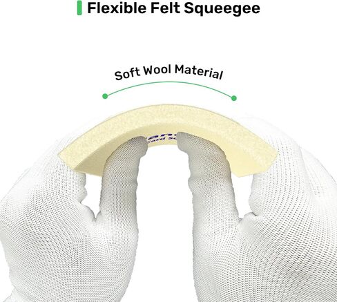 Zanch Wool Felt Squeegee Window Tint Tools Wool Soft Card Squeege for Vinyl, Flexible Shrink Squeegee Automotive Window Tint Squeegee Wrap Squeegee Tool for Car Wrapping Window Tint Film Tool 2PCS in Kuwait