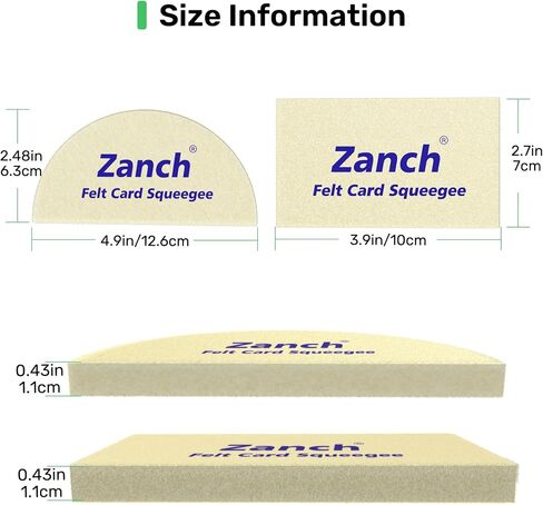 Zanch Wool Felt Squeegee Window Tint Tools Wool Soft Card Squeege for Vinyl, Flexible Shrink Squeegee Automotive Window Tint Squeegee Wrap Squeegee Tool for Car Wrapping Window Tint Film Tool 2PCS in Kuwait