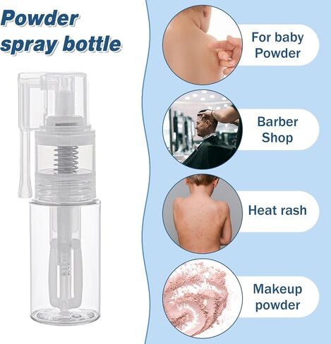 KALIONE 2 Pcs Glitter Duster Sprayer Transparent Craft Glitter Spray Bottle Empty Multi-Purpose Empty Plastic Spray Bottle Portable 35ml Bottles for Craft Scrapbooking Cardmaking in Kuwait