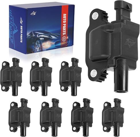 JOYOMSTW Ignition Coil Pack Round Replacement for Chevy GMC Silverado 1500 2500 Tahoe Suburban Express Sierra Savana Yukon XL Escalade V8 4.8L 5.3L 6.0L Replace# UF262 19005218 D585 C1251 Set of 8 in Saudi Arabia