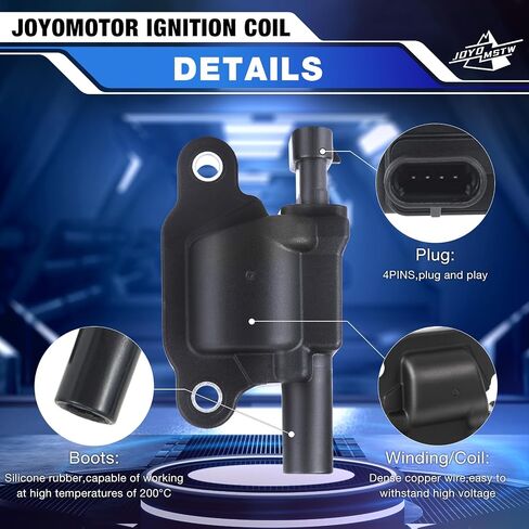 JOYOMSTW Ignition Coil Pack Round Replacement for Chevy GMC Silverado 1500 2500 Tahoe Suburban Express Sierra Savana Yukon XL Escalade V8 4.8L 5.3L 6.0L Replace# UF262 19005218 D585 C1251 Set of 8 in Saudi Arabia