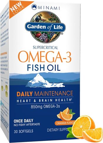 Garden of Life EPA/DHA Omega 3 Fish Oil - Minami Natural Brain Function, Heart and Mood Supplement, 30 Softgels in Saudi Arabia
