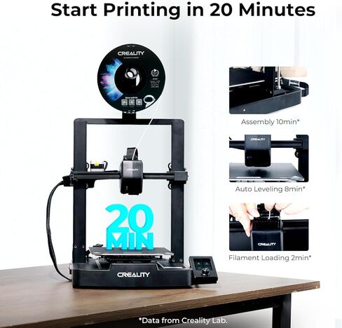 طابعة Creality Ender 3 S1 ثلاثية الأبعاد مع جهاز بثق محرك مباشر CR Touch تسوية تلقائية عالية الدقة مزدوجة المحور Z برغي صامت حجم الطباعة 8.6X8.6X10.6in، ترقية Ender 3 V2 (Ender 3 S1) in Kuwait