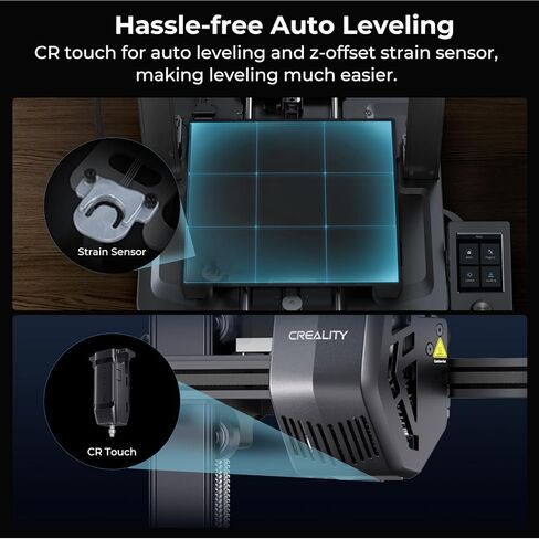 طابعة Creality Ender 3 S1 ثلاثية الأبعاد مع جهاز بثق محرك مباشر CR Touch تسوية تلقائية عالية الدقة مزدوجة المحور Z برغي صامت حجم الطباعة 8.6X8.6X10.6in، ترقية Ender 3 V2 (Ender 3 S1) in Kuwait