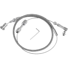 WOWYZL 36" Stainless Steel Braided Throttle Cable Kit Compatible with 97-07 Chevrolet/Chevy LS1 Engine 4.8L 5.3L 5.7L 6.0L Throttle Cable Repair Kit Stainless Steel Accelerator Cable