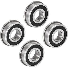 Kozelo 10pcs F688-2RS Flanged Ball Bearing - [8x16x5mm] Replacement Wheel Bearings for Wheelbarrow Lawnmower Hand Truck Axle Use, Chrome Steel, ABEC-3