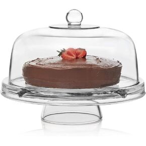 Libbey Selene Glass Cake Stand with Dome