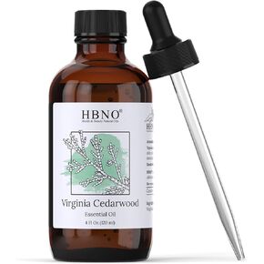 HBNO Cedarwood Essential Oil (Virginia) - Huge 4 oz (120ml) Value Size - Natural Cedarwood Oil, Steam Distilled - Perfect for Cleaning, Aromatherapy, DIY, Soap & Diffuser - Cedarwood Essential Oils