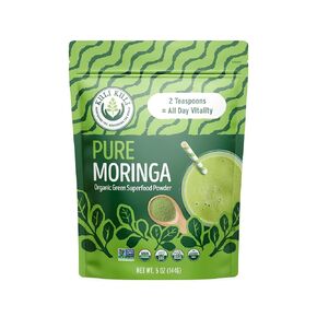Kuli Kuli Moringa Oleifera Organic Leaf Powder & Green Smoothie, 100% Pure USDA Certified & Non-GMO Moringa Powder, Great with Smoothies, Tea, and Food - Single Pack, 10.6 oz