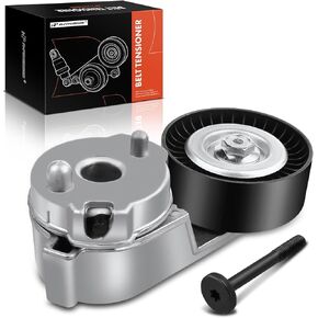 A-Premium Belt Tensioner Assembly with Pulley Compatible with Jeep TJ Wrangler 2000-2006, Grand WJ Cherokee 1999-2004 4.0L, Replace# 04854089A, 04854089AB