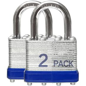 Laminated Heavy Duty Steel Keyed Padlocks, Keyed Alike Locks, Normal Shackle Padlocks, XanHen, 1-9/16"(40mm) Wide Body, Pack of 12
