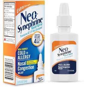 Neosynephrine, Nasal Spray for Cold Sinus Relief Extra Strength, Clear, 0.5 Fl Oz