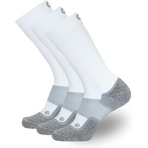 OrthoSleeve Unisex-Adult Diabetic and Neuropathy Non-Binding Wellness Socks - WC4 Improves Circulation and Helps with Edema, 1 Pc, White Crew, Medium (3 Pair)