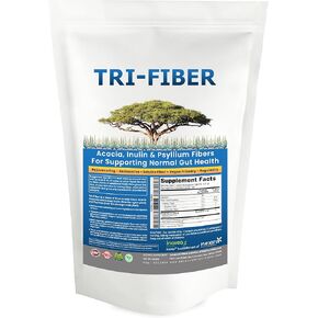 Kidney Restore Tri-Fiber Organic Soluble Fiber Powder, Unflavored High Fiber 3-in-1 Soluble Fiber Supplement for Digestive Support. Dietary Fiber Supplement 3 Prebiotic Fiber Powders 2.5 lbs (40oz)