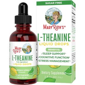 MaryRuth Organics | L Theanine 200mg Liquid Drops | Mood/Natural Sleep Support for Adults & Kids | Focus Supplement | Vegan | Non-GMO | Gluten Free | 30 Servings