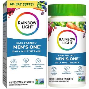 Rainbow Light Multivitamin for Men, Vitamin C, D & Zinc, Probiotics, Men's One Multivitamin Provides High Potency Immune Support, Non-GMO, Vegetarian, 60 Tablets