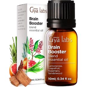 Gya Labs Brain Booster Essential Oil Blend - Grounding & Clarifying (0.34 fl oz)