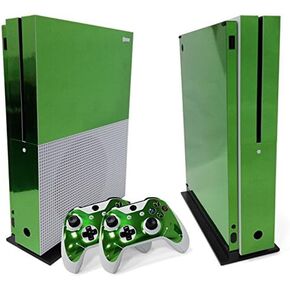 ملصق حماية لامع من الفينيل لجهاز تشغيل العاب الفيديو الرقمية Xbox One S Slim + 2 ذراع تحكم (رخام مموه) in Kuwait