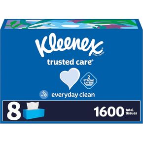 Kleenex Expressions Trusted Care Facial Tissues, 18 Flat Boxes, 160 Tissues per Box, 2-Ply (2,880 Total Tissues)