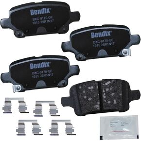 Bendix Premium Copper Free CFM1017 Semi-Metallic Brake Pad (with Installation Hardware Rear)