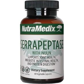 NutraMedix Serrapeptase Capsules 1,000mg - Proteolytic Digestive Enzymes Supplement for Digestive Health, Gut Health, Sinus Function & Joint Support (120 Vegetarian Capsules)