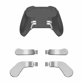 Mcbazel Metal Stainless Steel Paddles Trigger for Xbox Elite/Xbox Elite 2, Replacement Parts Accessories Kits Metal Paddles Compatible with Xbox Elite/Xbox Elite 2 Controller - 4 Pcs (Silver)