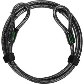 DAOSEC 15ft x 1/2"(12mm) Heavy Duty Braided Galvanized Steel Anti-Theft Security Cable with Looped Ends. for Construction Tools, Boats, ladders, Railing Gates, Lawn mowers, Equipment, etc