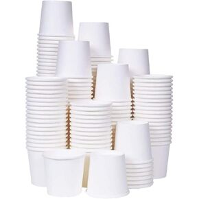 TashiBox Thick Espresso Cups Travel to Go, 200 Count (Pack of 1), White