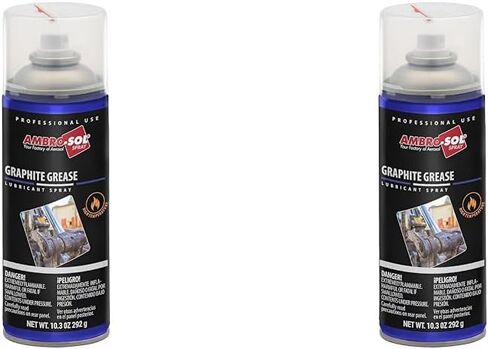 Ambro-Sol - G019 Graphite Grease Spray, Lubricant Ideal for Land Machinery, Agriculture, Construction, 100% Infinite Recyclable Tinplate Spray Canister, NET WT. 10.3 Oz. 400ml. in Saudi Arabia