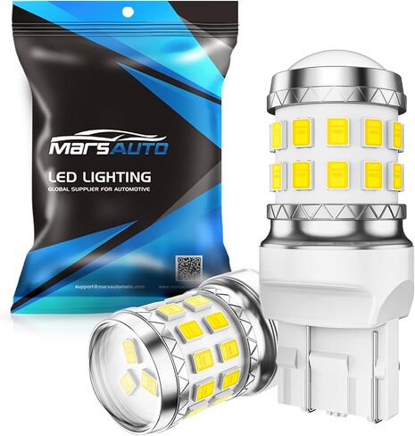 مصابيح Marsauto 3157 LED للضوء العكسي للفرامل، 4157 3057 3156 3056 3456 3457 مع استبدال جهاز العرض DRL أضواء احتياطية لوقوف السيارات، زينون أبيض 6000 ك (حزمة من 2) in Kuwait