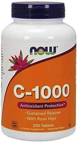 Now Foods Vitamin C-1000 Sustained Release with Rose Hips 250 Tabs (500 (250 X 2)) in Saudi Arabia