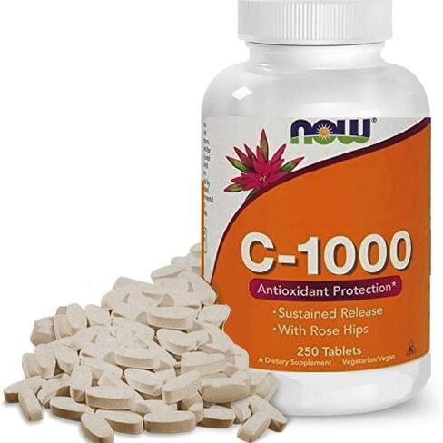 Now Foods Vitamin C-1000 Sustained Release with Rose Hips 250 Tabs (500 (250 X 2)) in Saudi Arabia