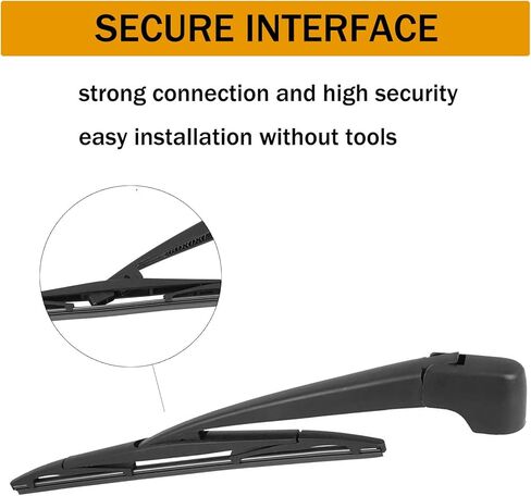 TOP-VIGOR 12" Car Rear Windshield Wiper Blade Arm Set for Infiniti QX30 Q30 2016-2019, Rubber Automatic Windshield Wiper Blade in Kuwait