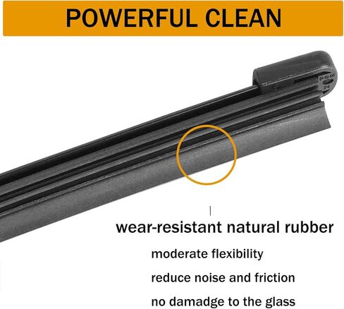 TOP-VIGOR 12" Car Rear Windshield Wiper Blade Arm Set for Infiniti QX30 Q30 2016-2019, Rubber Automatic Windshield Wiper Blade in Kuwait
