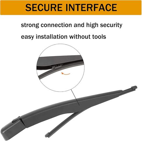 TOP-VIGOR 12" Car Rear Windshield Wiper Blade Arm Set for Infiniti QX30 Q30 2016-2019, Rubber Automatic Windshield Wiper Blade in Kuwait