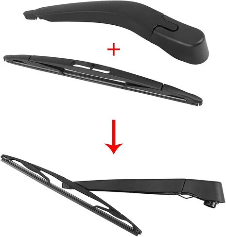 TOP-VIGOR 12" Car Rear Windshield Wiper Blade Arm Set for Infiniti QX30 Q30 2016-2019, Rubber Automatic Windshield Wiper Blade in Kuwait