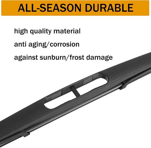 TOP-VIGOR 12" Car Rear Windshield Wiper Blade Arm Set for Infiniti QX30 Q30 2016-2019, Rubber Automatic Windshield Wiper Blade in Kuwait