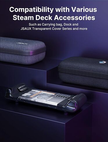 JSAUX Silicone Grip Protection Case Compatible for Steam Deck, Steam Deck GripSkin, GripArmor Silicone Sleeve Set (one Left and one Right) - GP0016 Grey in Saudi Arabia