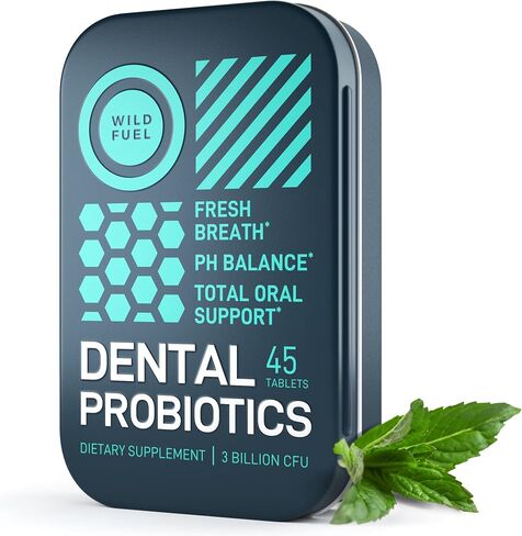Oral Probiotics for Mouth Bad Breath - Dental Probiotics for Teeth and Gums - 3 Billion CFU Advanced Bad Breath Treatment for Mouth Health - 45 Prebiotic and Probiotic Lactobacillus Salivarius Tablets in Kuwait