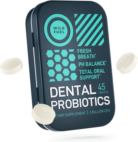 Oral Probiotics for Mouth Bad Breath - Dental Probiotics for Teeth and Gums - 3 Billion CFU Advanced Bad Breath Treatment for Mouth Health - 45 Prebiotic and Probiotic Lactobacillus Salivarius Tablets in Kuwait