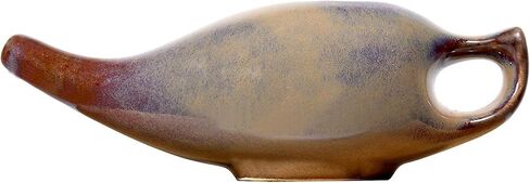 HealthGoodsIn Ceramic Neti Pot, Premium Handcrafted Durable, Dishwasher Safe with 2 Silicone Nozzle Tip, 225 Ml. (7.6 FL Oz) Capacity - Elegant Blue Gradient Color in Kuwait