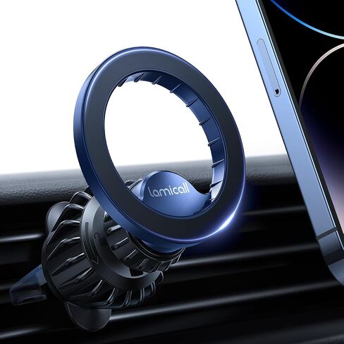 Lamicall Fits MagSafe Car Mount - [20 Super Magnets] Magnetic Car Phone Mount, Air Vent Cell Phone Holder Clip, MagSafe Accessories for iPhone 14 13 12 Pro Max Plus Mini & MagSafe Case & All Phones in Saudi Arabia