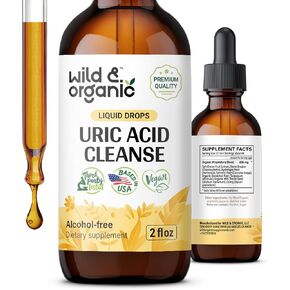 Uric Acid Cleanse Liquid Supplement - Uric Acid Support Drops with Tart Cherry, Chanca Piedra, Celery, Turmeric Root, Milk Thistle Seed - Vegan, Alcohol Free Tincture - 4 fl oz